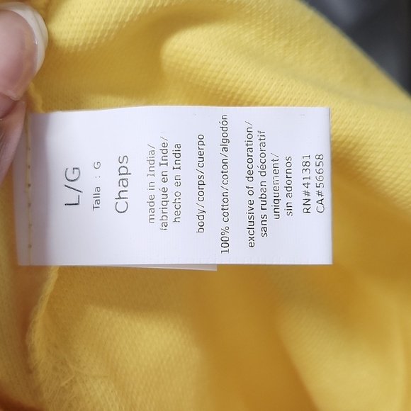 NWT Chaps Men's Polo in Vibrant Yellow L - Picture 4 of 4